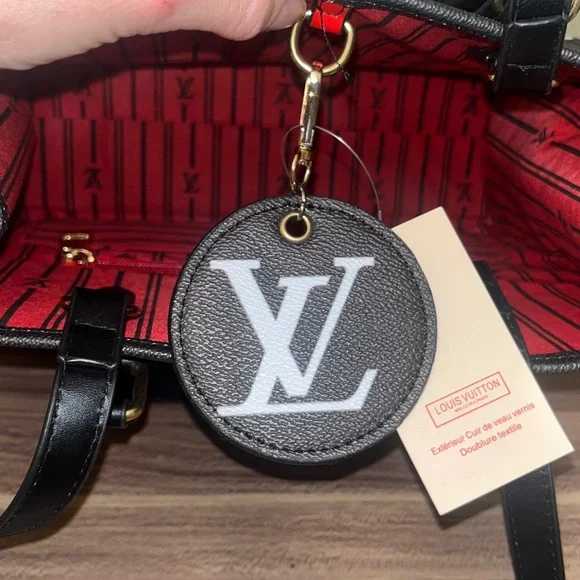 Inspired Monogram Black and White Tote - Picture 11 of 16